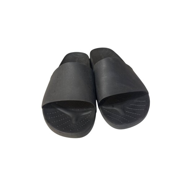 Crocs Black Slide Sandals Size W9 Lightweight Comfort Casual Footwear - Picture 2 of 6